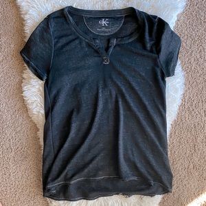 Calvin Klein women’s casual fringed end top